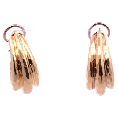 Pre-owned Henry Dunay 18 Karat Yellow Gold Earrings