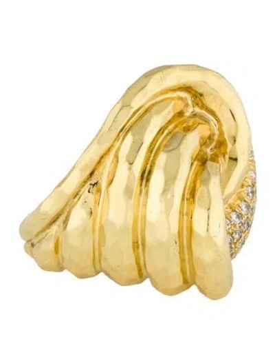 Pre-owned Henry Dunay 18k 3.60ctw Diamond Knot Ring In Multi