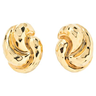 Pre-owned Henry Dunay 18k Gold Knot Cufflinks In Multi