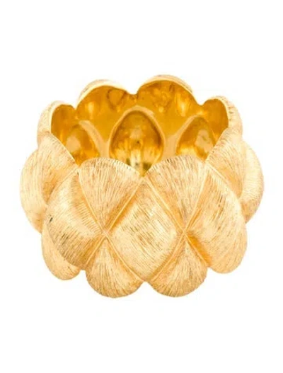 Pre-owned Henry Dunay 18k Textured Band Ring In Multi