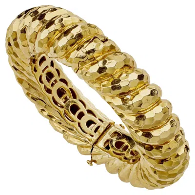 Pre-owned Henry Dunay "faceted" Bangle Bracelet In Multi