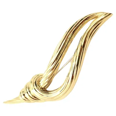 Pre-owned Henry Dunay Olympic Torch Yellow Gold Pin Brooch