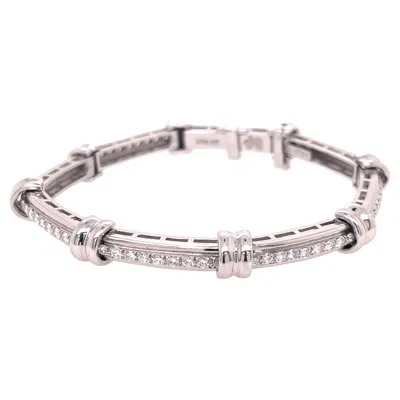 Pre-owned Henry Dunay Platinum Diamond Bracelet In Multi
