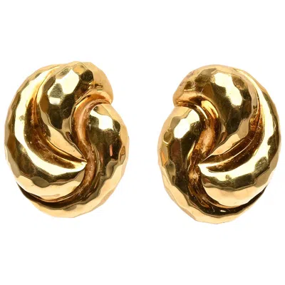 Pre-owned Henry Dunay Small Knot Earrings In Multi