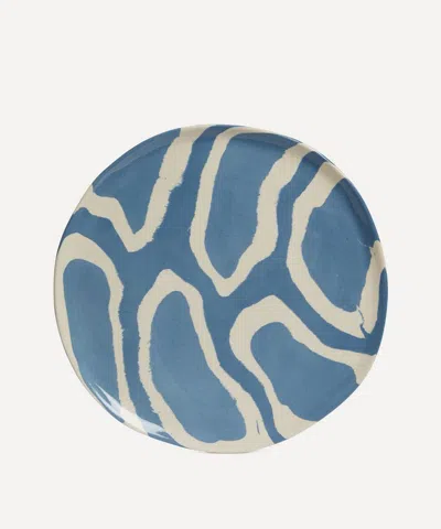 Henry Holland Studio Blue And White Loopy Dinner Plate