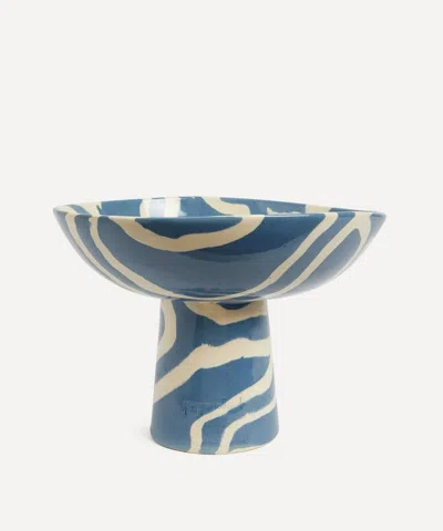 Henry Holland Studio Blue And White Medium Loopy Chalice Bowl