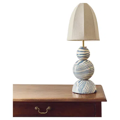 Pre-owned Henry Holland Studio Edison Blue & White Table Lamp