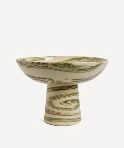 Henry Holland Studio Green And White Medium Swirl Chalice Bowl