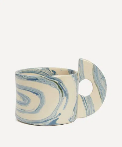Henry Holland Studio Green And White Swirl Mug