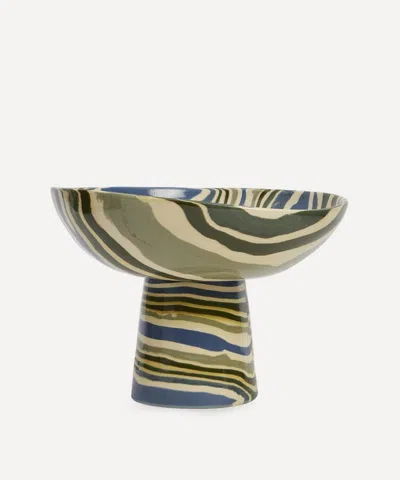 Henry Holland Studio Green White And Blue Medium Chalice Bowl