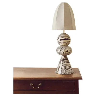 Pre-owned Henry Holland Studio Swan Brown & White Table Lamp