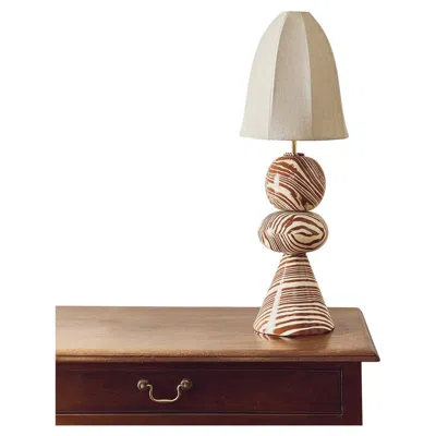 Pre-owned Henry Holland Studio Swan Terracotta & White Table Lamp