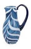 Henry Holland Studio Swirl Glass Pitcher In Blue