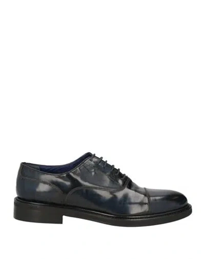 Henry Lobb Man Lace-up Shoes Midnight Blue Size 7 Leather