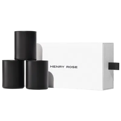 Henry Rose Votive Candle Gift Set In Black