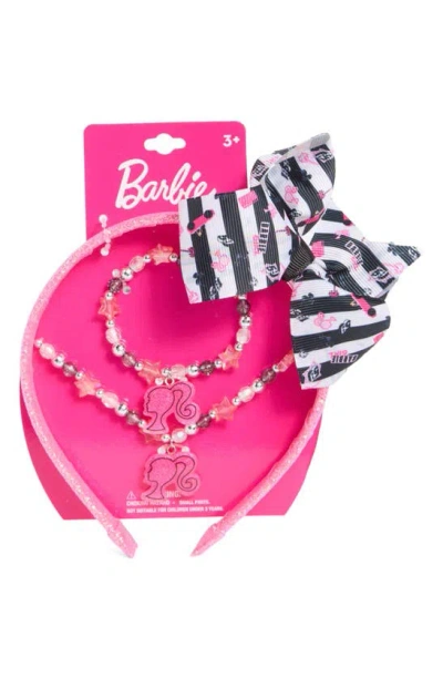H.e.r. Accessories Barbiekids' ® Headband & Jewelry Set In Pink/ White