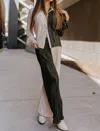 Her Entire Name Says Grace Block It Out Pants In Olive And Cream In Multi