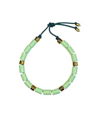 Her New Tribe Ambrosia And Karat Candy Necklace In Green