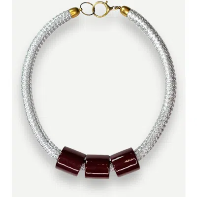 Her New Tribe Bead Six Giant Candy Necklace In Brown