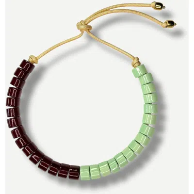 Her New Tribe Bead Two Split Candy Necklace