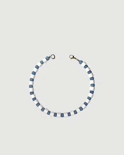 Her New Tribe Blank & Blue Lace Agate Sundry Bead One Necklace