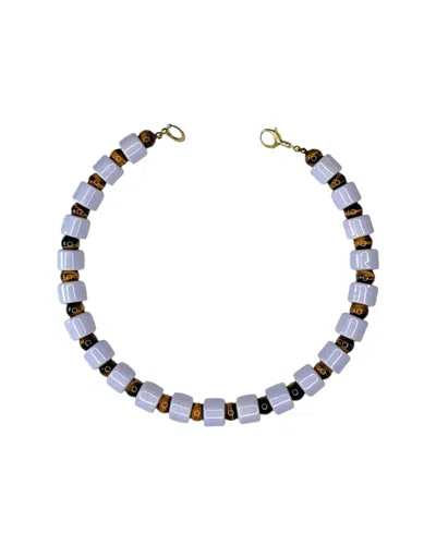 Her New Tribe Bloom And Tigers Eye Sundry Necklace
