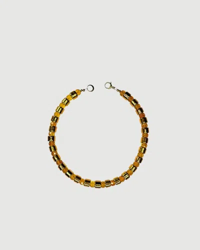 Her New Tribe Karat & Citrine Sundry Bead One Necklace In Yellow