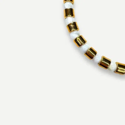 Her New Tribe Karat And Mother Of Pearl Sundry In Gold