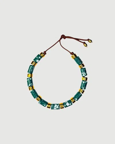 Her New Tribe Melt & Karat Candy Bead Five Necklace In Multi