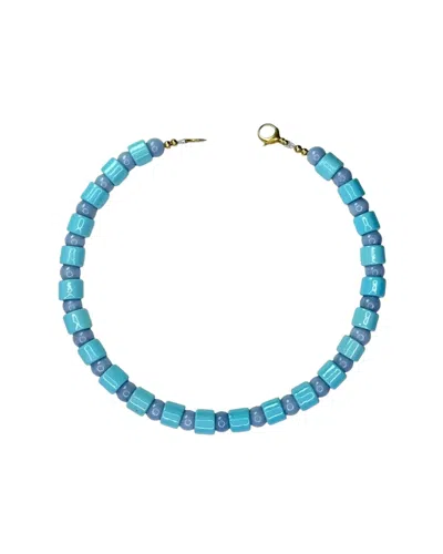 Her New Tribe Pool & Blue Lace Agate Sundry Bead One Necklace