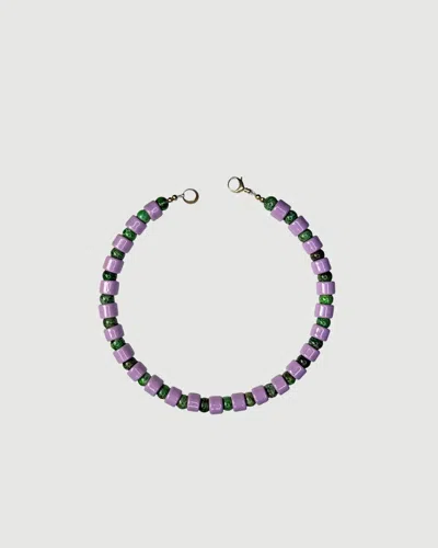 Her New Tribe Prince & Sea Sediment Sundry Bead One Necklace In Purple
