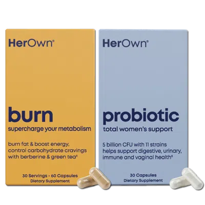 Her Own Burn + Probiotic Capsules: Metabolism & Digestive Support Bundle