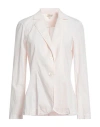 Her Shirt Her Dress Woman Blazer Light Pink Size S Cotton, Elastane In Pink