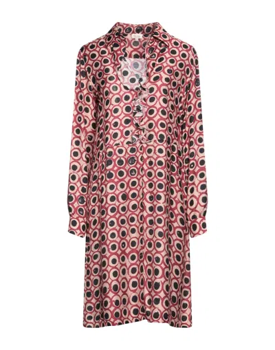 Her Shirt Her Dress Midi Dresses In Red
