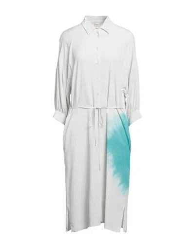 Her Shirt Her Dress Midi Dresses In Grey