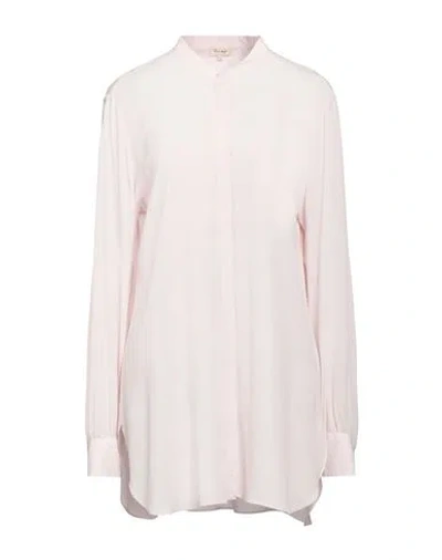Her Shirt Her Dress Woman Shirt Light Pink Size L Viscose, Silk