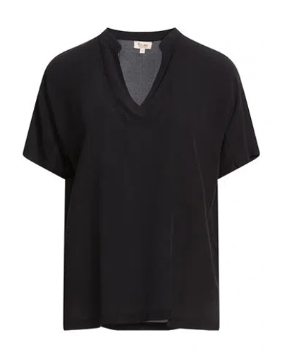 Her Shirt Her Dress Woman Top Black Size M Silk
