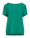 Her Shirt Her Dress Woman Top Green Size L Silk, Elastane