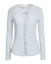 Her Shirt Her Dress Woman Top Grey Size M Cotton, Silk In Grey
