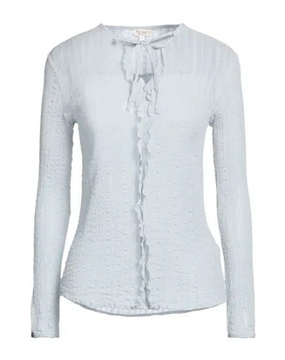 Her Shirt Her Dress Woman Top Grey Size M Cotton, Silk