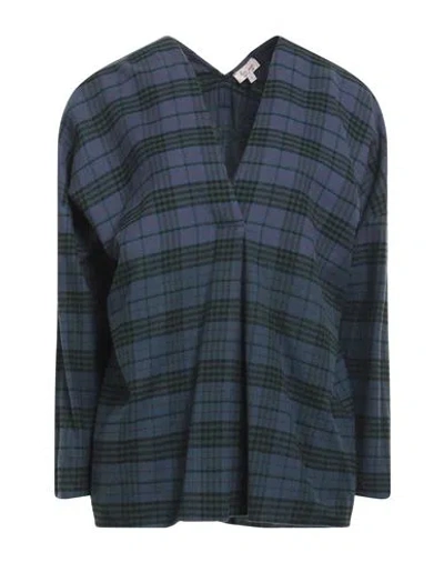 Her Shirt Her Dress Woman Blouse Navy Blue Size S Cotton