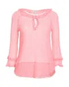 Her Shirt Her Dress Blouses In Pink