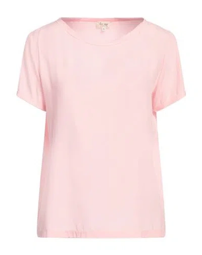 Her Shirt Her Dress Woman Top Pink Size M Silk, Elastane