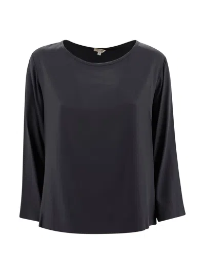 Her Shirt Silk Shirt In Black