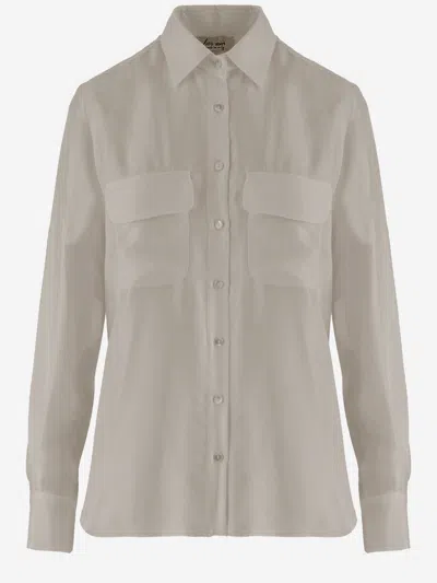 Her Shirt Silk Shirt In Neutral