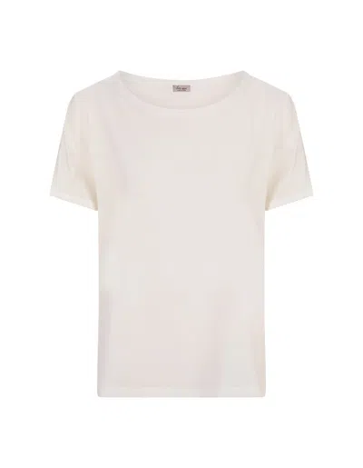 Her Shirt White Opaque Silk T-shirt
