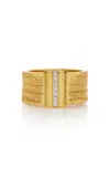 Her Story Five Line 14k Yellow Gold Diamond Ring In Gold