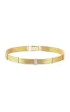 Her Story Xlarge Five Line Sticks 14k Yellow Gold Diamond Choker In Gold