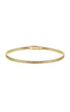 Her Story Xlarge Three Line 14k Yellow Gold Choker In Gold