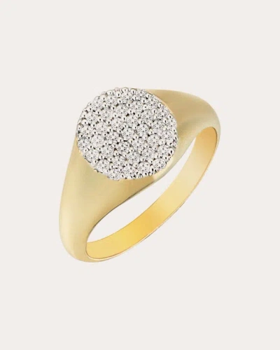 Her Story Women's Pavé 14k Yellow Gold & 0.27 Tcw Diamond Signet Ring